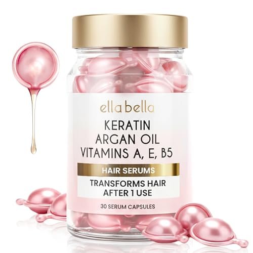 ella bella® keratin hair serum with argan oil & vitamins a, e, b5