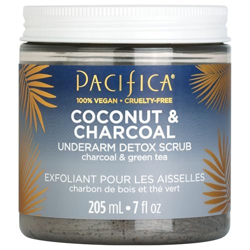 pacifica underarm body scrub armpit detox coconut & charcoal...
