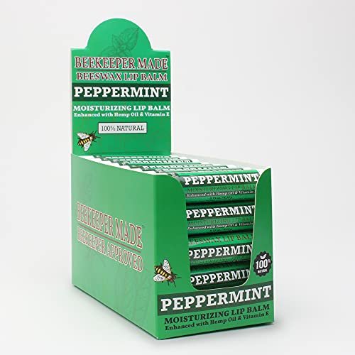 beekeeper made beeswax bulk lip balm, peppermint, 40 count