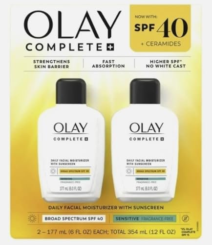 Olay Complete Daily Facial Moisturizer with SPF 40 Sunscreen,... olay complete daily facial moisturizer with spf 40 sunscreen,...