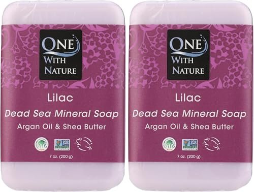 one with nature lilac dead sea mineral soap, 7 ounce bar