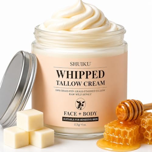beef tallow for skin with honey balm – all natural moisturizer...