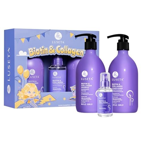 luseta biotin trio hair care set moisturizing shampoo and cond...