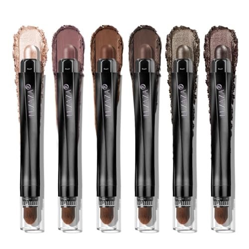 luxaza pro neutral eyeshadow stick makeup 6pcs set, dark grey...