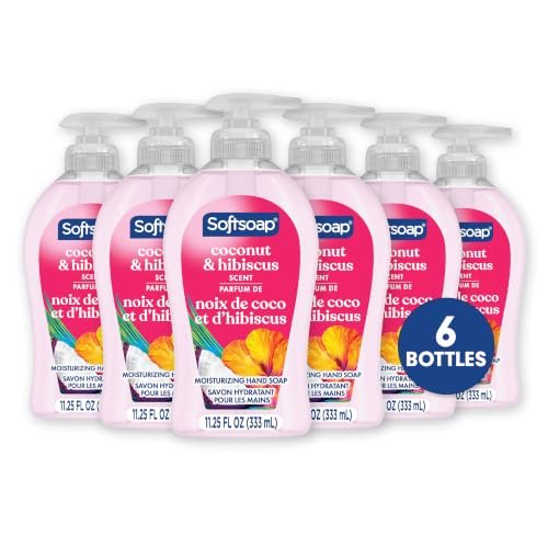 softsoap liquid hand soap, coconut and hibiscus scent, 11.25 oz