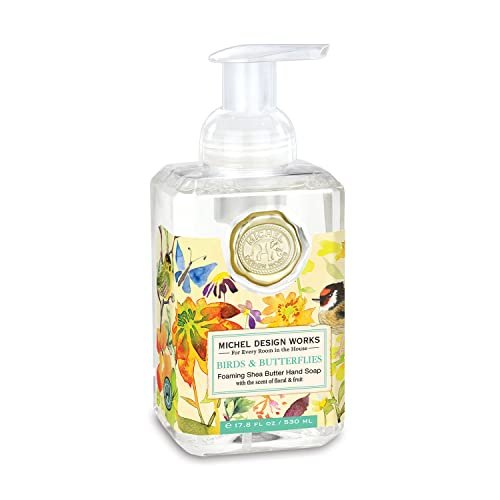 michel design works foaming hand soap, birds & butterflies