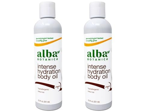 alba botanica hawaiian organic body oil kukui nut 8.5 ounc...