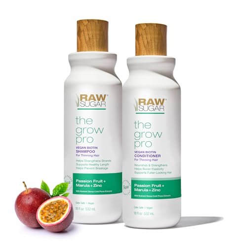 raw sugar grow pro hair care bundle shampoo & conditioner wit...