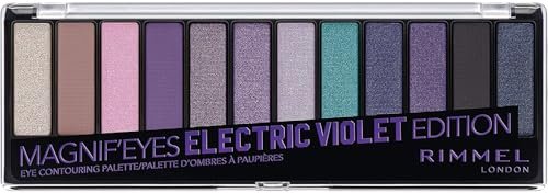rimmel london magnif'eyes eyeshadow palette, 12 shades, blenda...