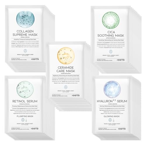 #ootd 50combo vegan sheet mask with collagen,cica,ceramide,vit...