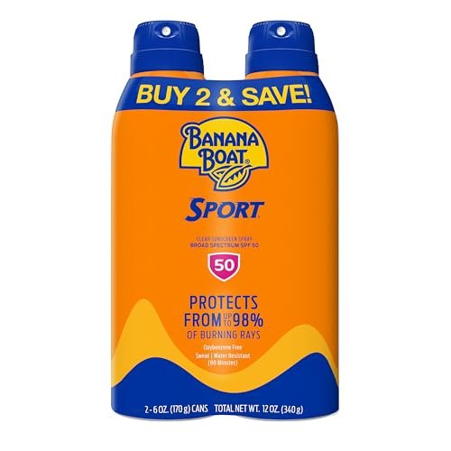 banana boat sport spf 50 sunscreen spray, 6 oz