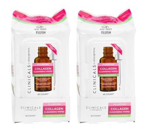spascriptions clinicals collagen cleansing facial wipes dail...