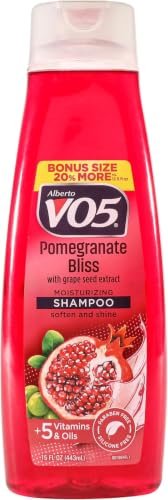 alberto vo5 shampoo, pomegranate, 15 oz | moisturizing | pack...