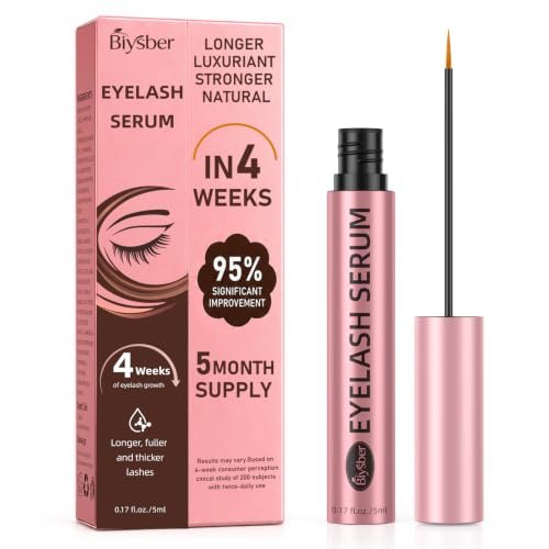 eyelash growth serum with multi peptide complex, vegan lash en...