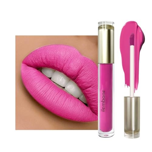 ilembane rosy pink matte liquid lipstick, long lasting vegan ...