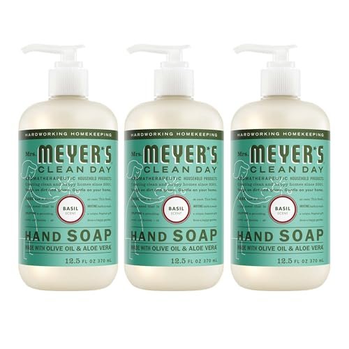 mrs. meyer's clean day hand soap, basil scent, 12.5 fl oz bott...