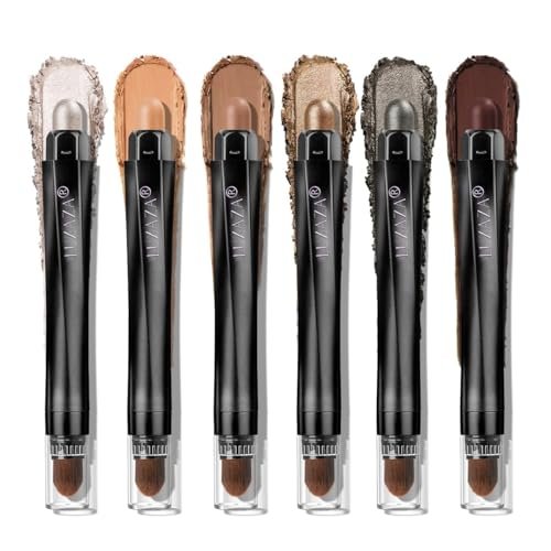 luxaza pro neutral brown eyeshadow stick makeup 6pcs set, meta...