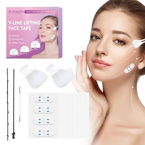 playqueen face lift tape for women, 160pcs invisible lifting tape