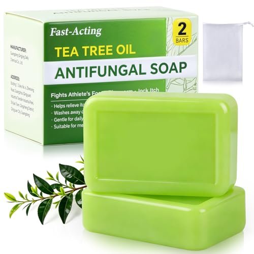 urrznp tea tree oil antifungal soap natural body wash bar fo...