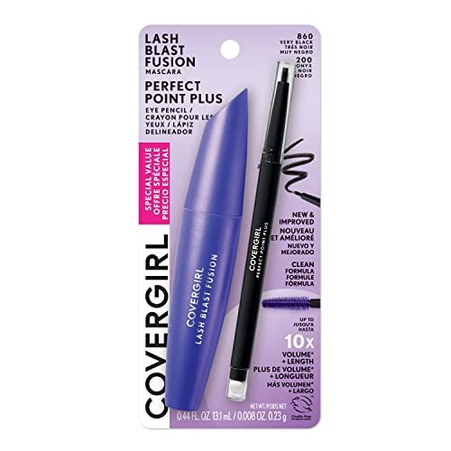 covergirl lash blast fusion mascara, very black & perfect poin...