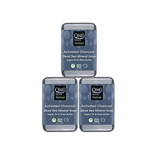 one with nature activated charcoal soap 4oz 3 pack – detoxifyi...