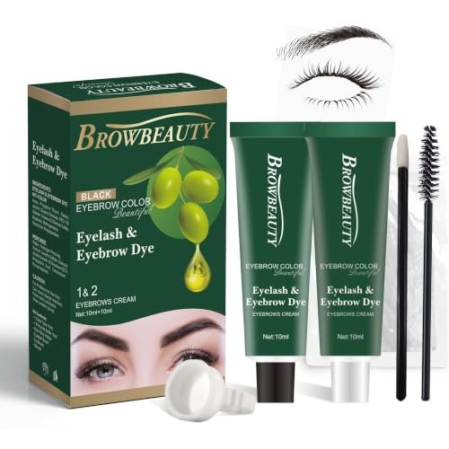 lash & brow color kit with olive oil – safe, long lasting colo...