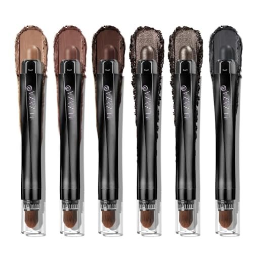 luxaza pro 6pcs neutral eyeshadow stick makeup set, matte crea...