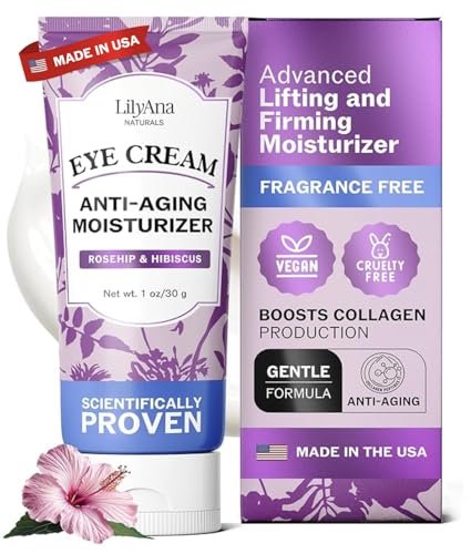 lilyana naturals eye cream for dark circles & puffiness, 1 oz