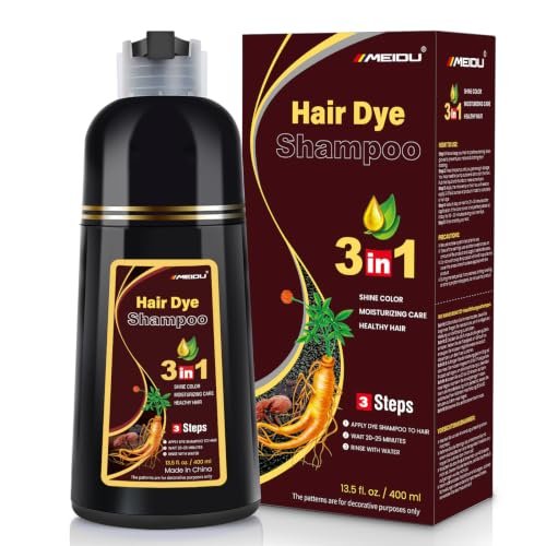 IIIMEIDU MEIDU Coffee Hair Dye Shampoo 3 in 1 for Women Men iiimeidu meidu coffee hair dye shampoo 3 in 1 for women men