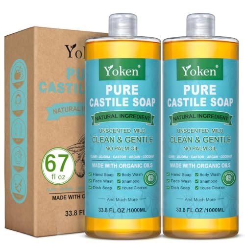 yoken pure castile liquid soap 67 oz unscent for face body han...