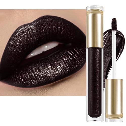 ilembane black metallic liquid lipstick long lasting waterproo...