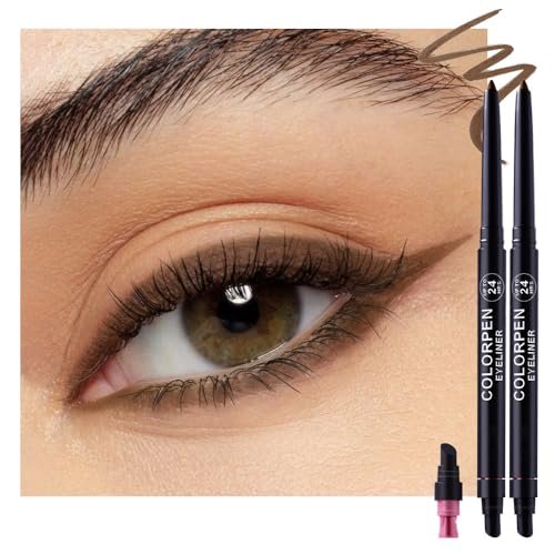 WanTuoluo 3-in-1 Retractable Eyeliner Pencil for Women, Built-... wantuoluo 3 in 1 retractable eyeliner pencil for women, built ...