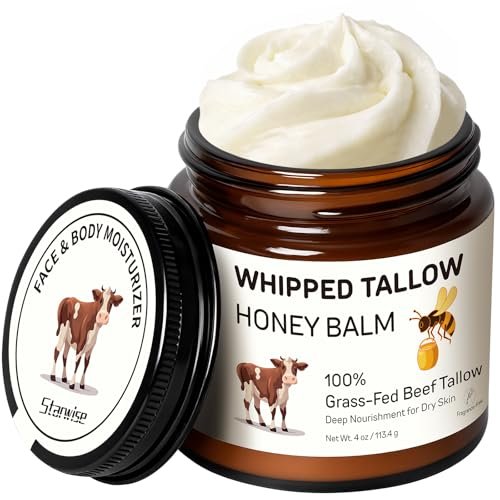 starwise beef tallow for skin, 100% grass fed whipped beef tal...