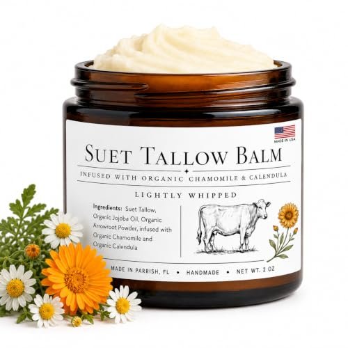 handmade lavender scented night whipped tallow balm, 100% natu...