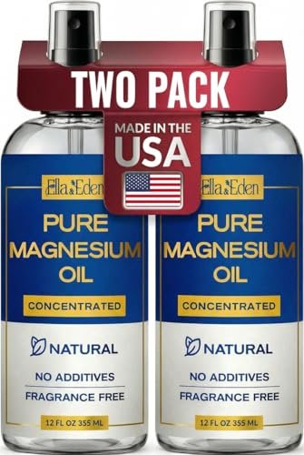 Magnesium Oil Spray 2-Pack for Feet, Sleep & Leg Cramps, 12 Oz... magnesium oil spray 2 pack for feet, sleep & leg cramps, 12 oz...