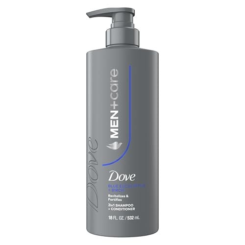 dove men+care eucalyptus & birch shampoo, revitalizes & fortif...