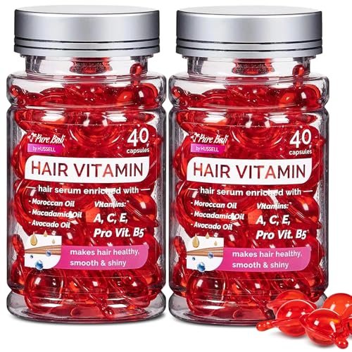 hair oil capsules hair vitamins a, e, & pro b5 serum enric...