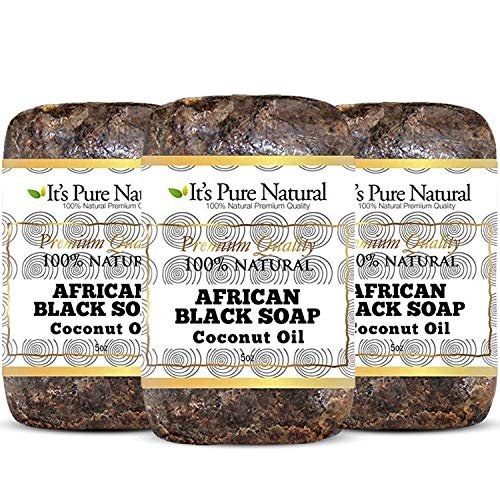 it's pure natural african black soap bars with coconut oil org...